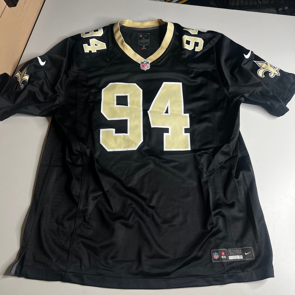 Nike New Orleans Saints Cameron Jordan 94 Jersey Black Mens XL NFL Football